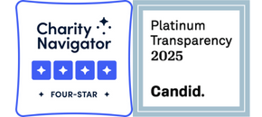 Charity Navigator 4-Star Seal and Candid Platinum Seal of Transparency for 2025