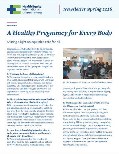 The front page of HEI's Spring 2026 Newsletter