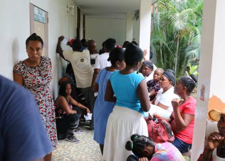 St Boniface Hospital Haiti patients waiting July 2018