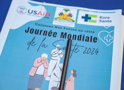 A stack of papers from the Kore Sante 2024 symposium