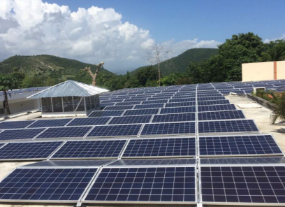 solar panels on admin building roof