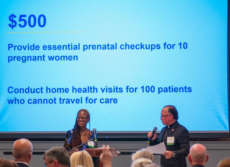 HEI Board Members John Unni and Michele David lead the 2025 Celebration Fund-a-Need.