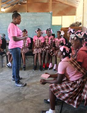 Nurse Ginette does an education session about HPV and cervical cancer