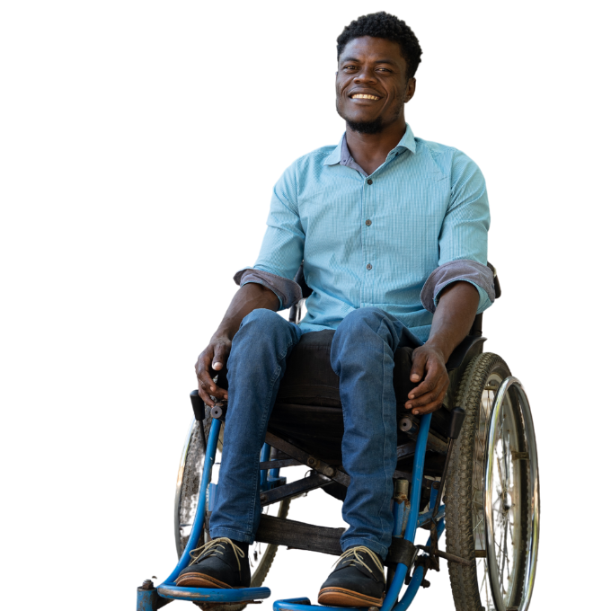 person in wheelchair png